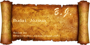Budai Józsua névjegykártya