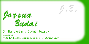 jozsua budai business card